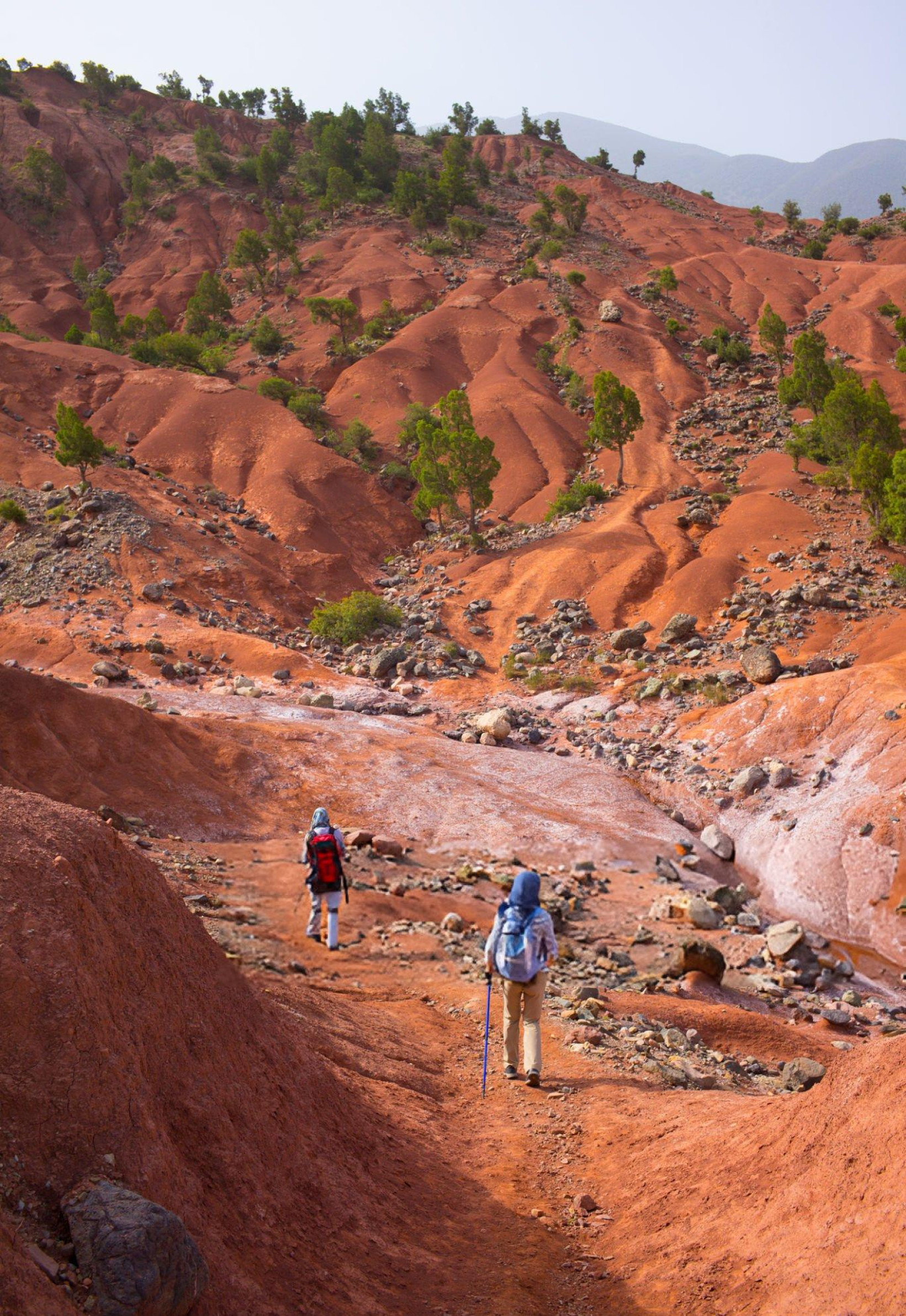 hiking in the atlas montains; morocco